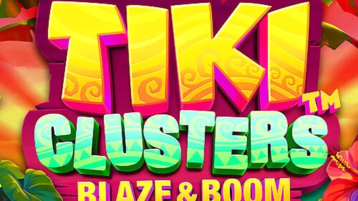 Tampilan visual tropis dan simbol-simbol eksotis dalam permainan slot Tiki Clusters Blaze & Boom